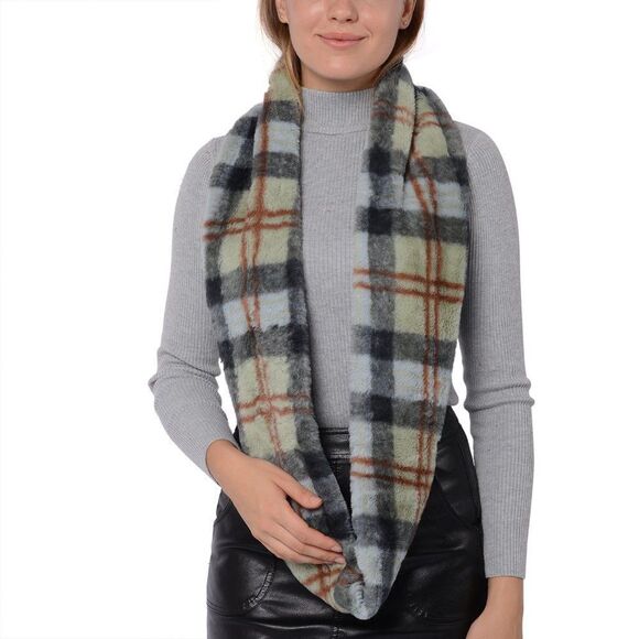 Infinity Scarfs Plaid Green - Picture 3 of 3